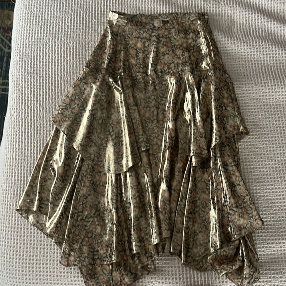 LoveShackFancy MetallicSkirt size M/ 4